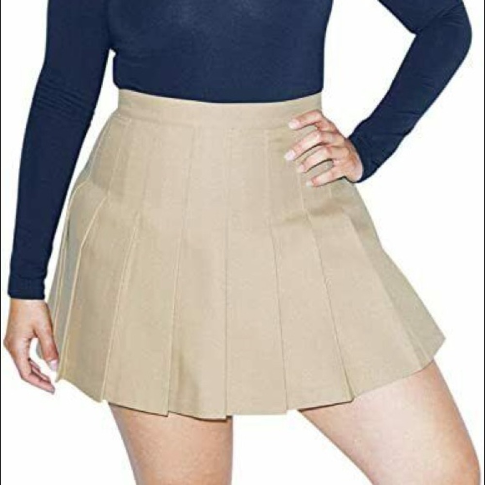 American Apparel Women's Khaki Tennis Skirt XS